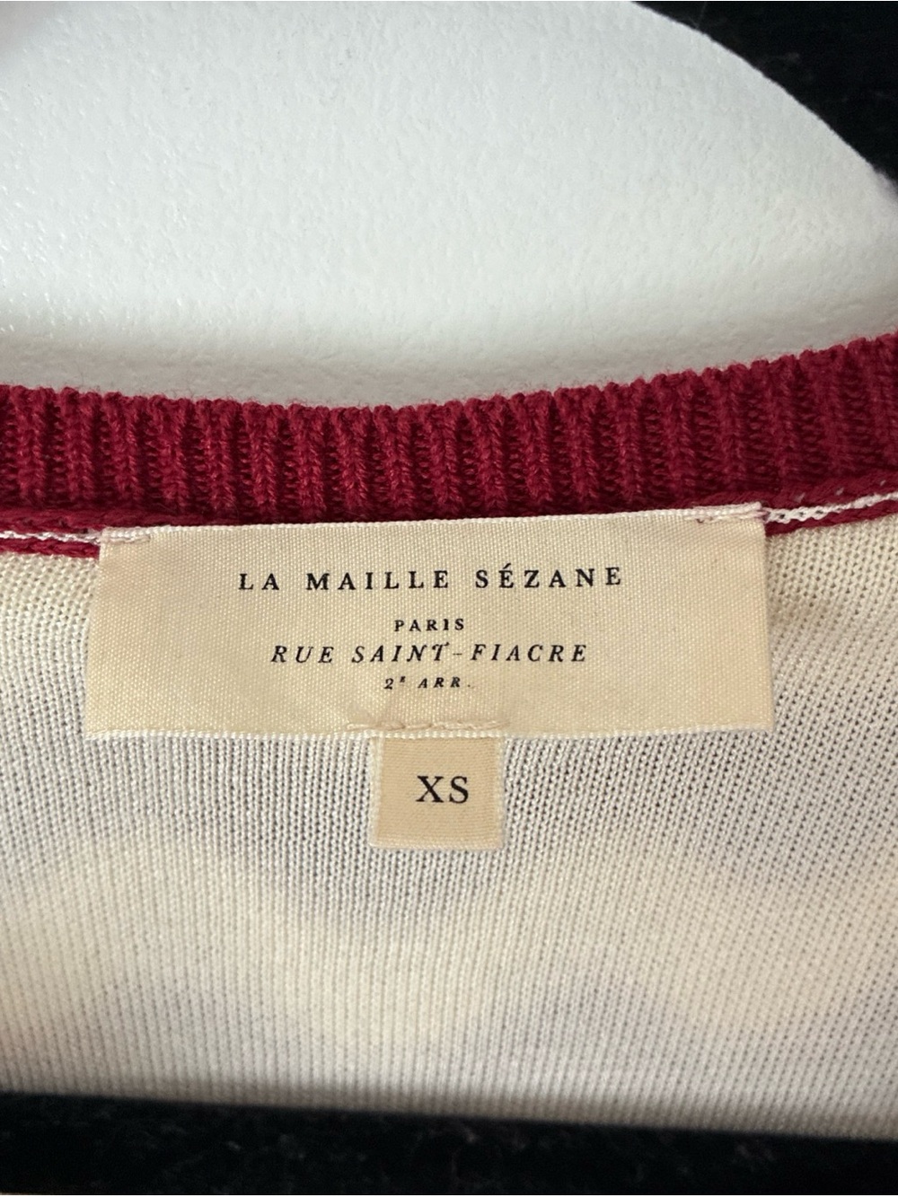 Sezane Emmanuelle Dress in twine/cherry size XS - Picture 3 of 5